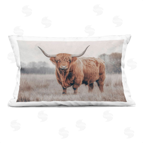 stupell industries Nathan Larson | Center Of Attention Cattle Printed Throw Pillow