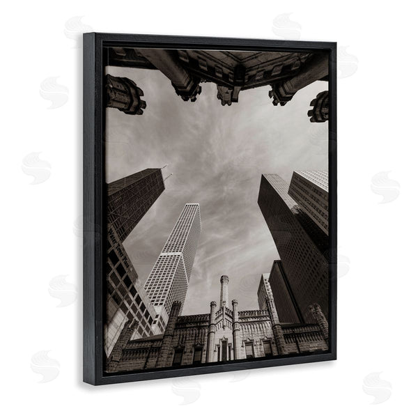 Stupell Industries Nathan Larson | Chicago Skyline Worm's Eye View
