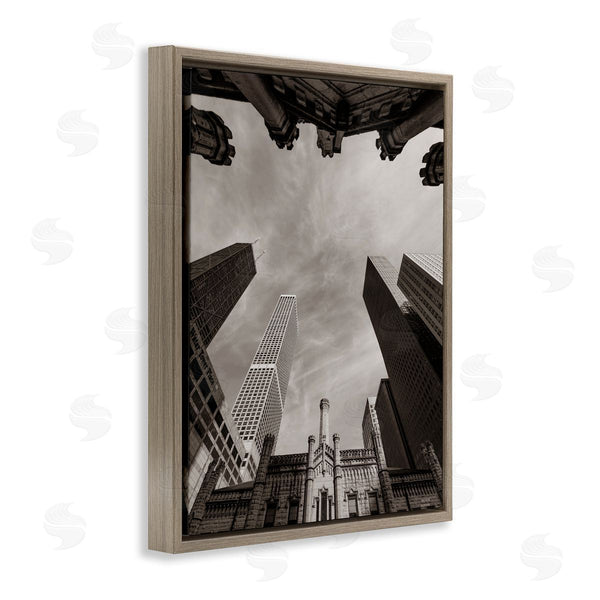 Stupell Industries Nathan Larson | Chicago Skyline Worm's Eye View