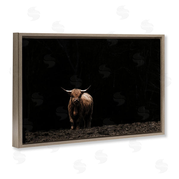Stupell Industries Nathan Larson | Dark Contrast Highland Cow