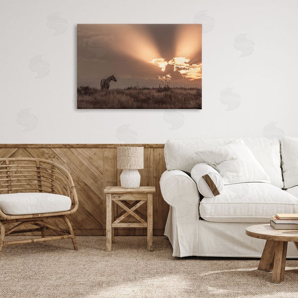 Stupell Industries Nathan Larson | Faded Sunset With Horse Wall Art
