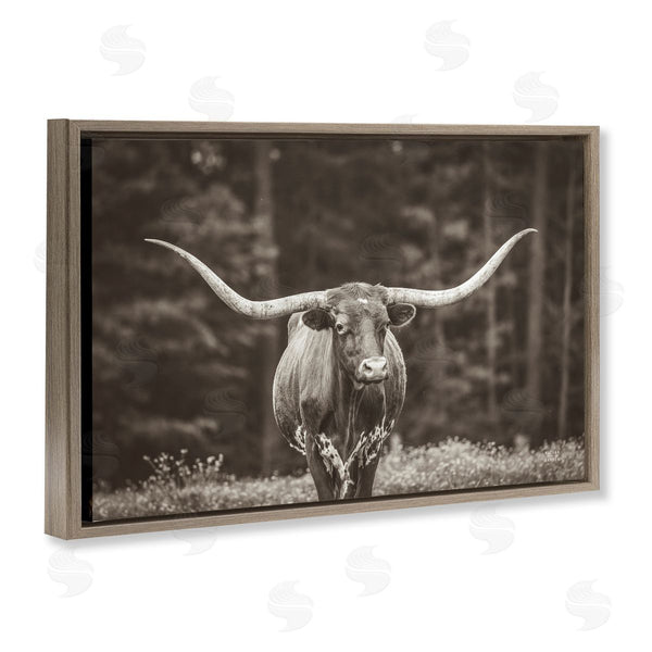 Stupell Industries Nathan Larson | Longhorn Among Flowers