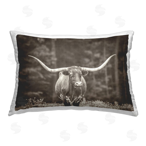 stupell industries Nathan Larson | Longhorn Among Flowers