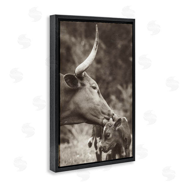 Stupell Industries Nathan Larson | Longhorn Kissing Baby