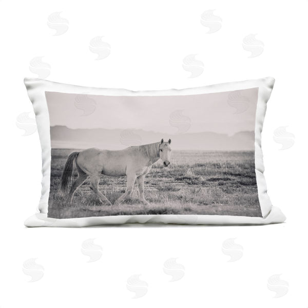 Stupell Industries Nathan Larson | Quiet Atmosphere With Horse Printed Throw Pillow