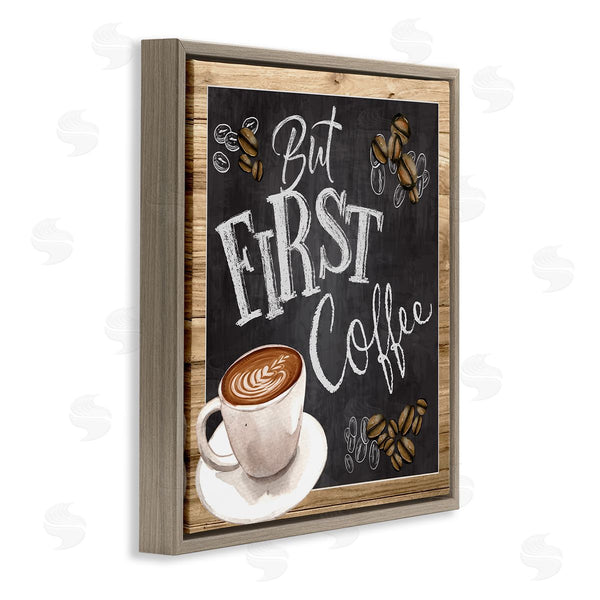 Stupell Industries ND Art | But First Coffee Chalkboard Wall Art