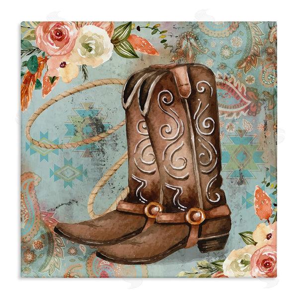 stupell industries ND Art | Cowboy Boots Western Paisley Florals