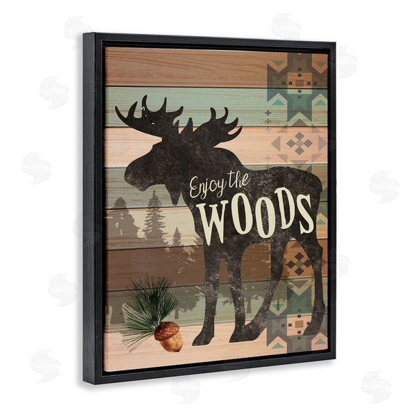 Stupell Industries ND Art | Enjoy The Woods Patterned Moose