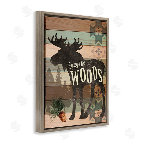 Stupell Industries ND Art | Enjoy The Woods Patterned Moose