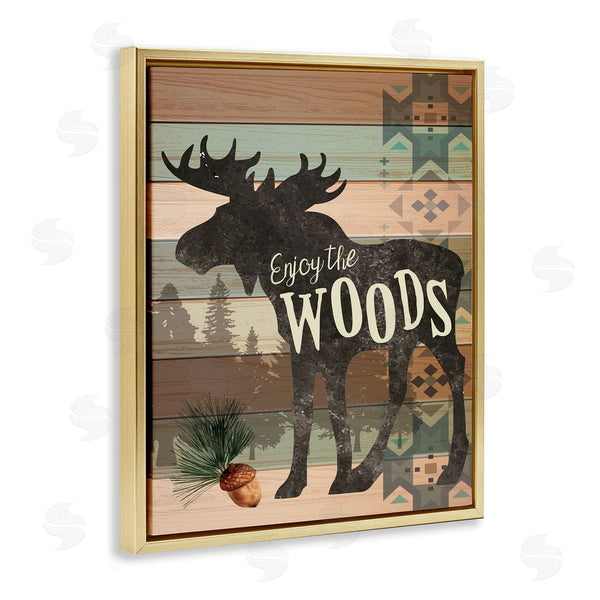 Stupell Industries ND Art | Enjoy The Woods Patterned Moose