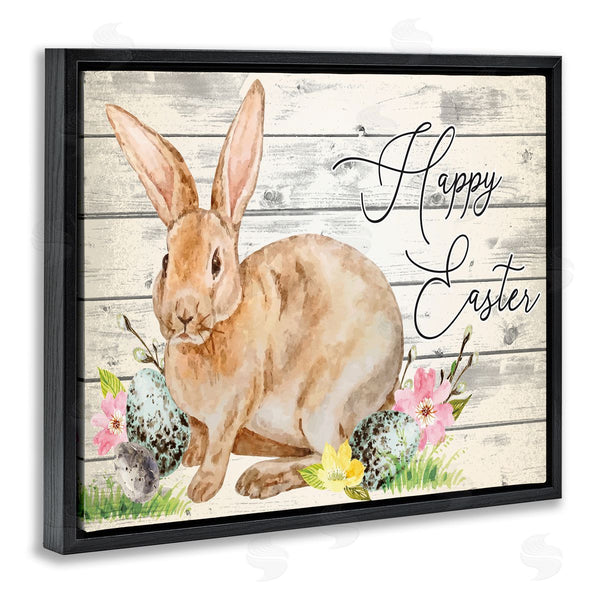 Stupell Industries ND Art | Spring Floral Happy Easter Bunny