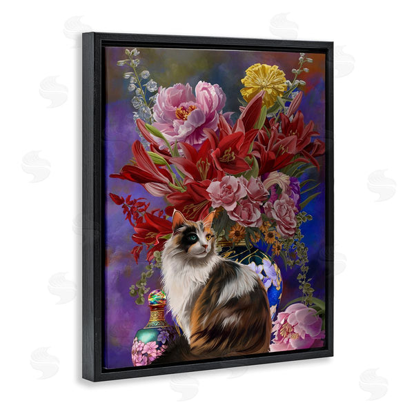 Stupell Industries Nene Thomas | Cat & Flower Chinoiserie