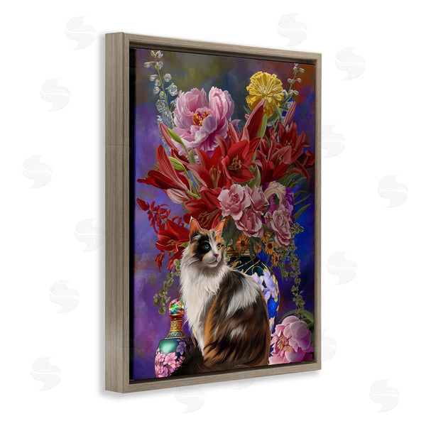 Stupell Industries Nene Thomas | Cat & Flower Chinoiserie
