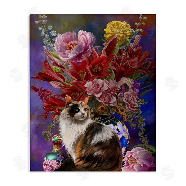 stupell industries Nene Thomas | Cat & Flower Chinoiserie