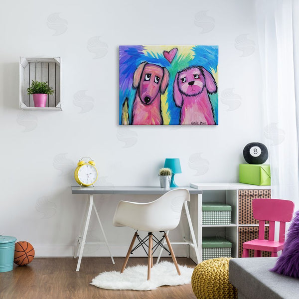 Stupell Industries Nettie Price | Abstract Dog Friends Wall Art