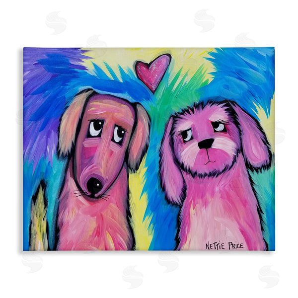 stupell industries Nettie Price | Abstract Dog Friends Wall Art