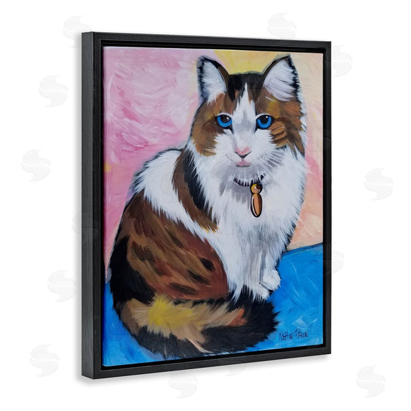 Stupell Industries Nettie Price | Brown & White Cat Portrait