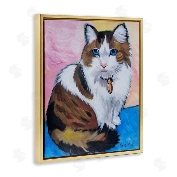 Stupell Industries Nettie Price | Brown & White Cat Portrait