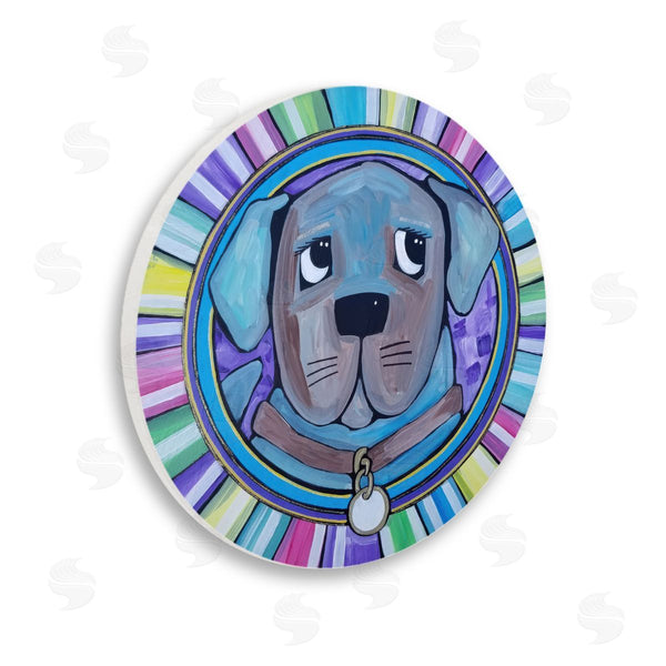 stupell industries Nettie Price | Happy Blue Dog Portrait Wall Art