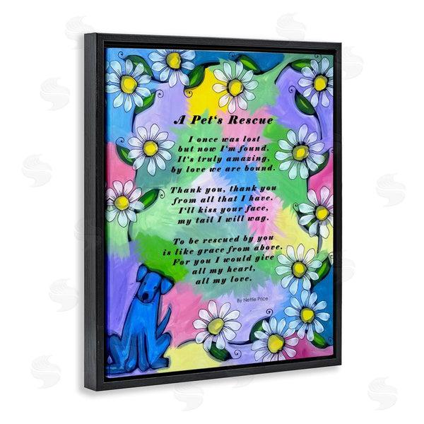 Stupell Industries Nettie Price | Heartfelt Pet's Rescue Poem