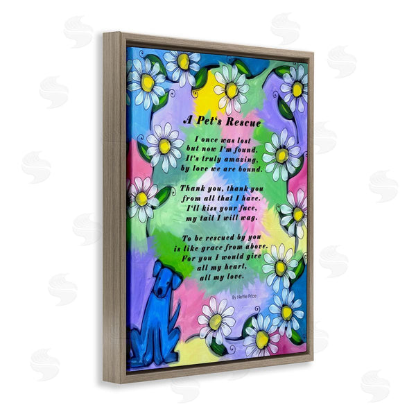 Stupell Industries Nettie Price | Heartfelt Pet's Rescue Poem