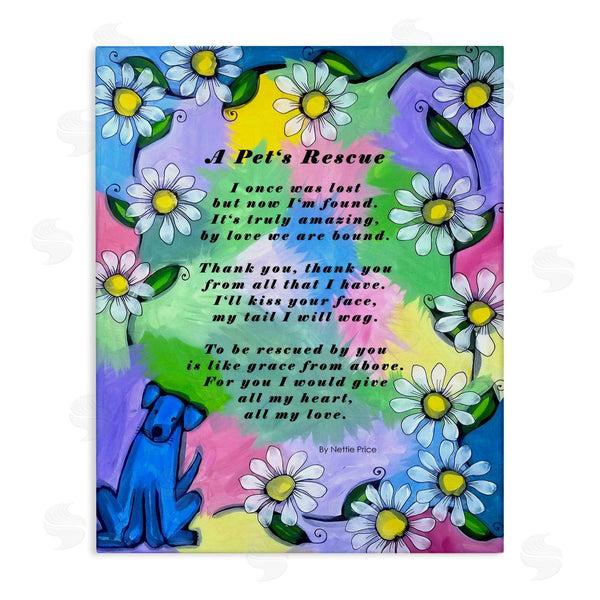 stupell industries Nettie Price | Heartfelt Pet's Rescue Poem