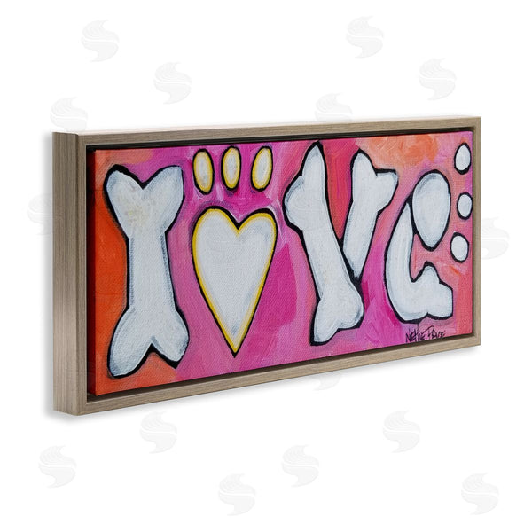 Stupell Industries Nettie Price | Love With Bone Letters Wall Art