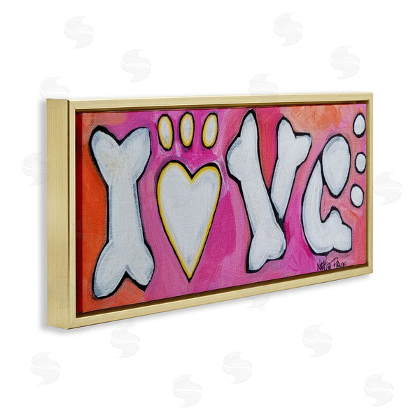 Stupell Industries Nettie Price | Love With Bone Letters Wall Art