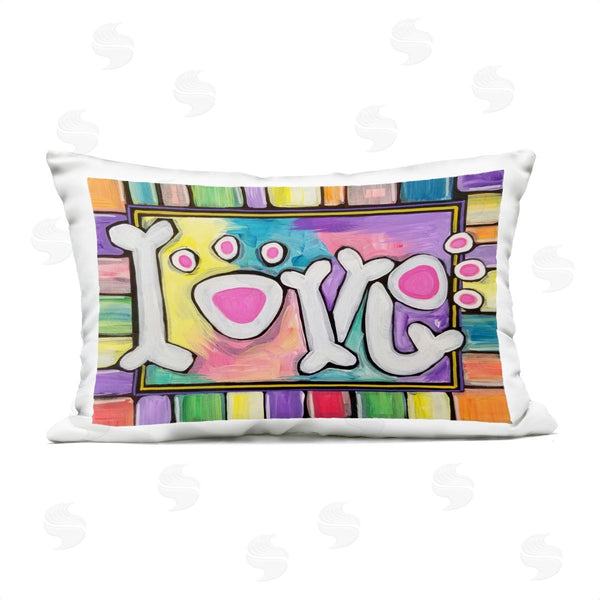 Stupell Industries Nettie Price | Love With Vivid Pattern Printed Throw Pillow