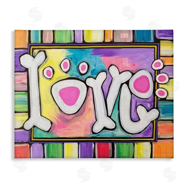 stupell industries Nettie Price | Love with Vivid Pattern Wall Art