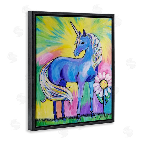 Stupell Industries Nettie Price | Modern Blue Unicorn Wall Art