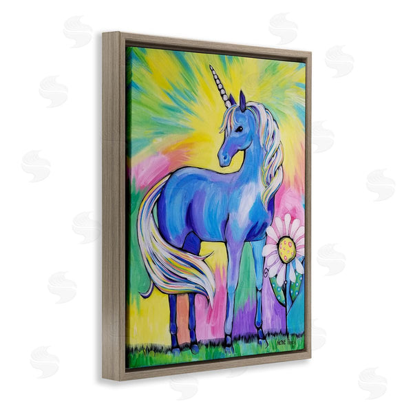 Stupell Industries Nettie Price | Modern Blue Unicorn Wall Art