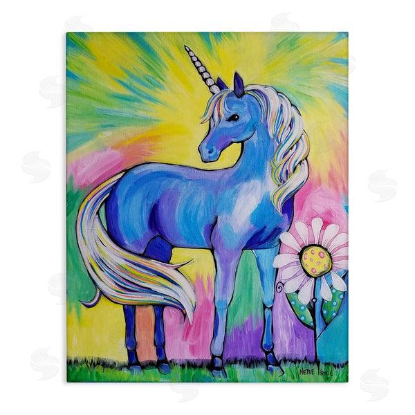 stupell industries Nettie Price | Modern Blue Unicorn Wall Art