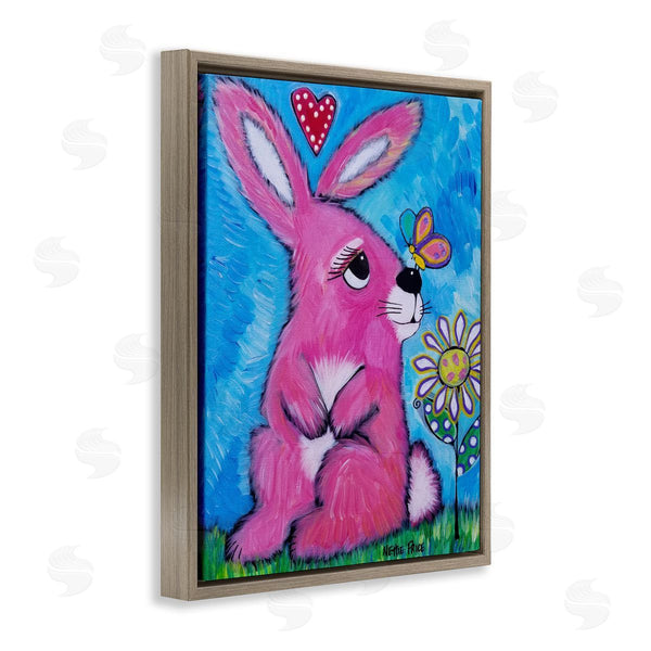 Stupell Industries Nettie Price | Pink Bunny In Nature
