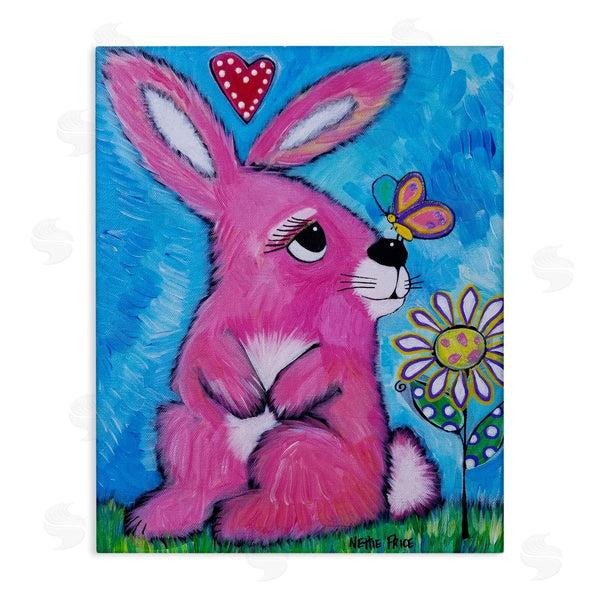 stupell industries Nettie Price | Pink Bunny in Nature