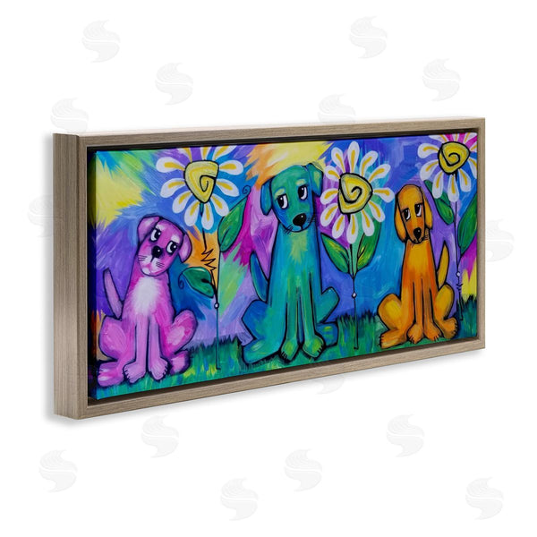 Stupell Industries Nettie Price | Puppy Trio With Daisies