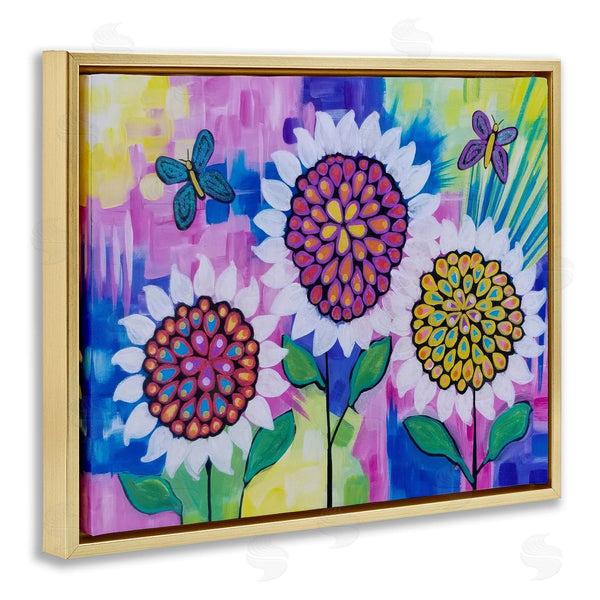 Stupell Industries Nettie Price | Sunflower Trio & Butterflies