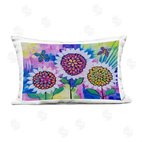 Stupell Industries Nettie Price | Sunflower Trio & Butterflies Printed Throw Pillow