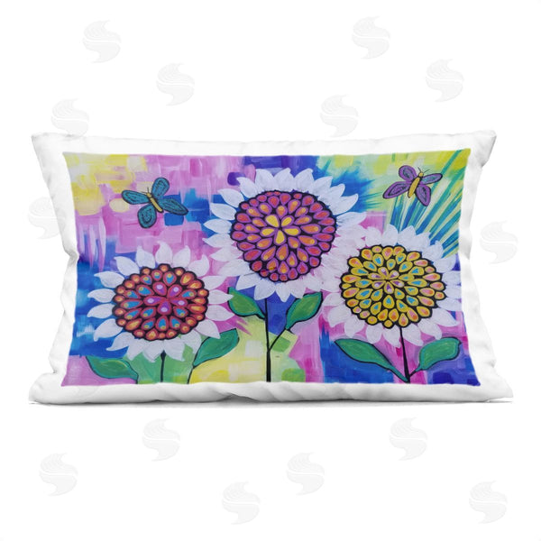 stupell industries Nettie Price | Sunflower Trio & Butterflies Printed Throw Pillow