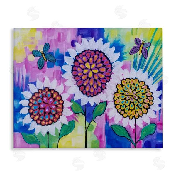 stupell industries Nettie Price | Sunflower Trio & Butterflies