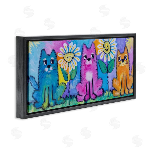 Stupell Industries Nettie Price | Vivid Cute Kitties & Flowers