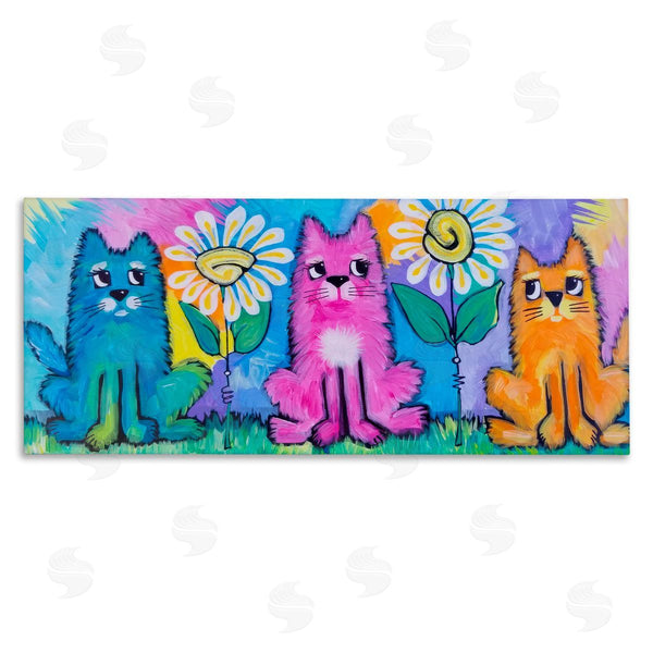 stupell industries Nettie Price | Vivid Cute Kitties & Flowers