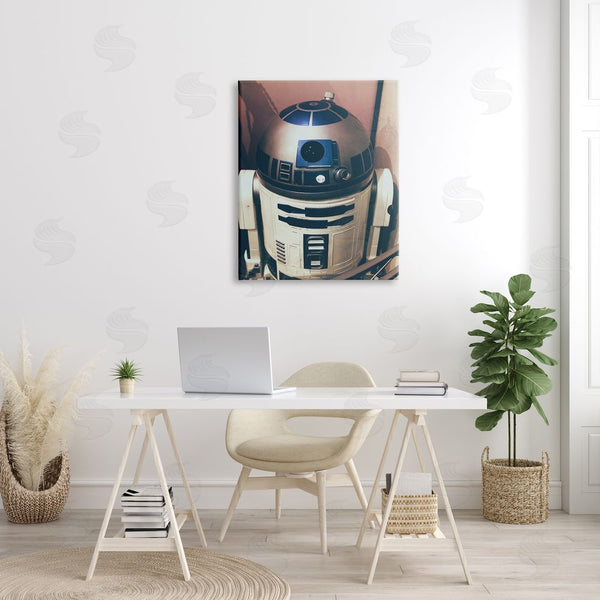 Stupell Industries Nice Nshuti | Iconic Retro Sci-fi Space Robot Blue White Wall Art