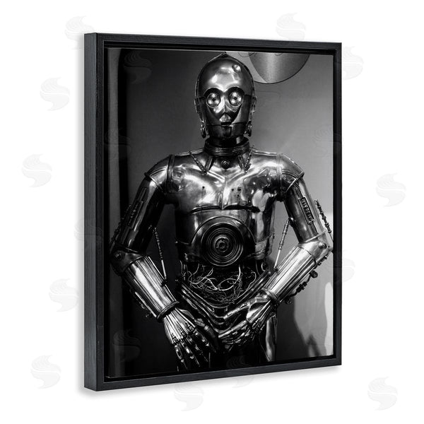 Stupell Industries Nice Nshuti | Iconic Robot Science Fiction Character Black White Wall Art