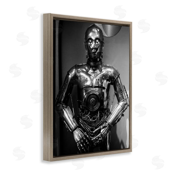Stupell Industries Nice Nshuti | Iconic Robot Science Fiction Character Black White Wall Art