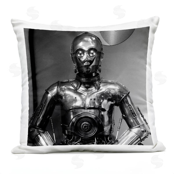 Stupell Industries Nice Nshuti | Iconic Robot Science Fiction Monochrome Character Printed Throw Pillow