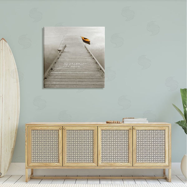 Stupell Industries Nicholas Bell | Summer Lake Dock Kayaking Wall Art