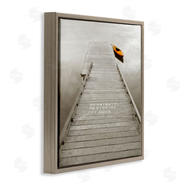Stupell Industries Nicholas Bell | Summer Lake Dock Kayaking Wall Art