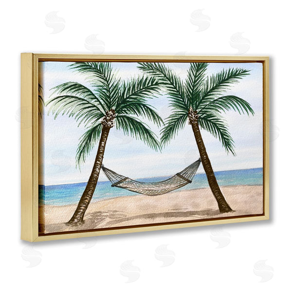 Stupell Industries Nicholas Biscardi | Hammock Between Palms
