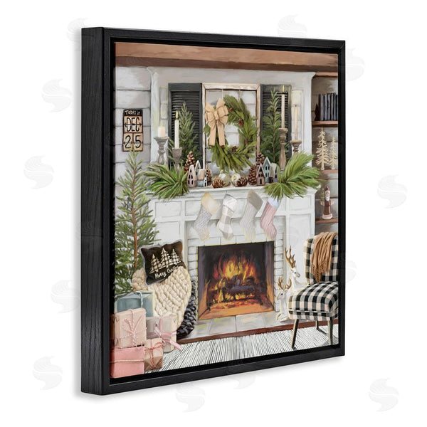 Stupell Industries Nicky Boehme | Cozy Fireplace Holiday